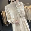 Women's Cashmere Dress Qinghe Cashmere 70% Wool 30% Cashmere Women's Autumn and Winter Cashmere Dress Soft and Warm
