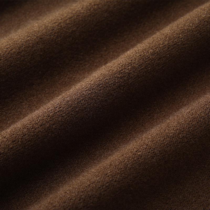 2024 Хаки Шерстяная Юбка Миди для Женщин – Осень/Зима, Эластичная Талия, Прямая Облегающая с Разрезом Спереди, Длина до Щиколотки