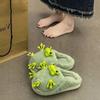 Fashion Warm Lovely Frog Cotton Slippers Student Anti Slip Animals Home Platform Plush Slipper Women Funny Outdoor Shoes