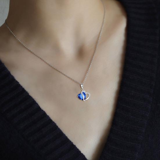 Потрясающее женское ожерелье изысканной формы сердца, универсальное