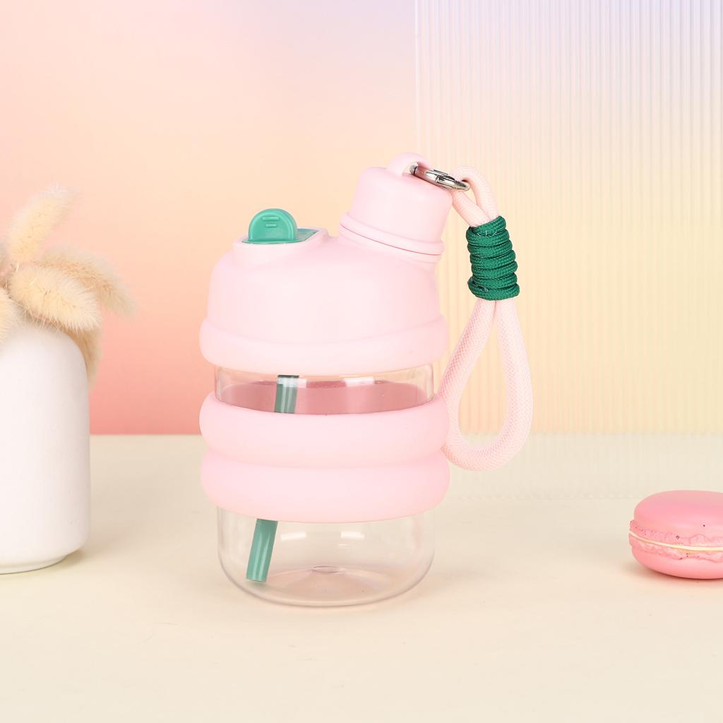 Water bottle summer new simple high value suspender water cup male and female students portable accompanying cup outdoor plastic cup