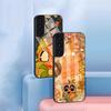 Чехол для телефона Gourdy D-Dandys W-World для Samsung S26 S25 S24 FE S23 S22 S21 Plus S20 Ultra Note20Ultra Черная стеклянная крышка