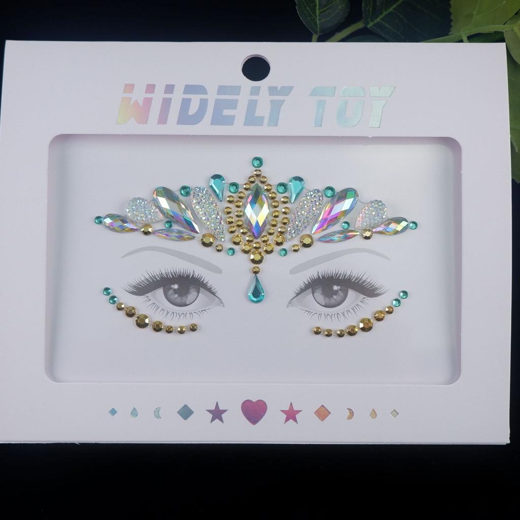 New Crystal Facial Eyebrow Sticker Eye Stickers Forehead Face Sticker Acrylic Gem Temporary Tattoo Party Rhinestone Makeup Tools