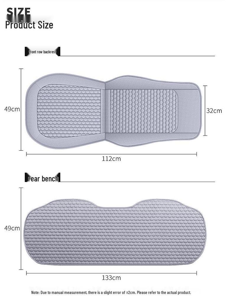 Linen Car Seat Cushion with Backrest for All Seasons