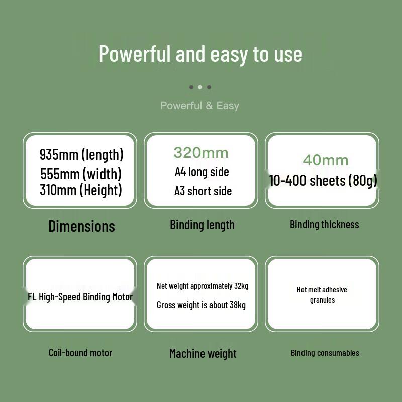 GEPAD JZ-40W Automatic Wireless Hot Melt Glue Binding Machine CN plug (adapter included)