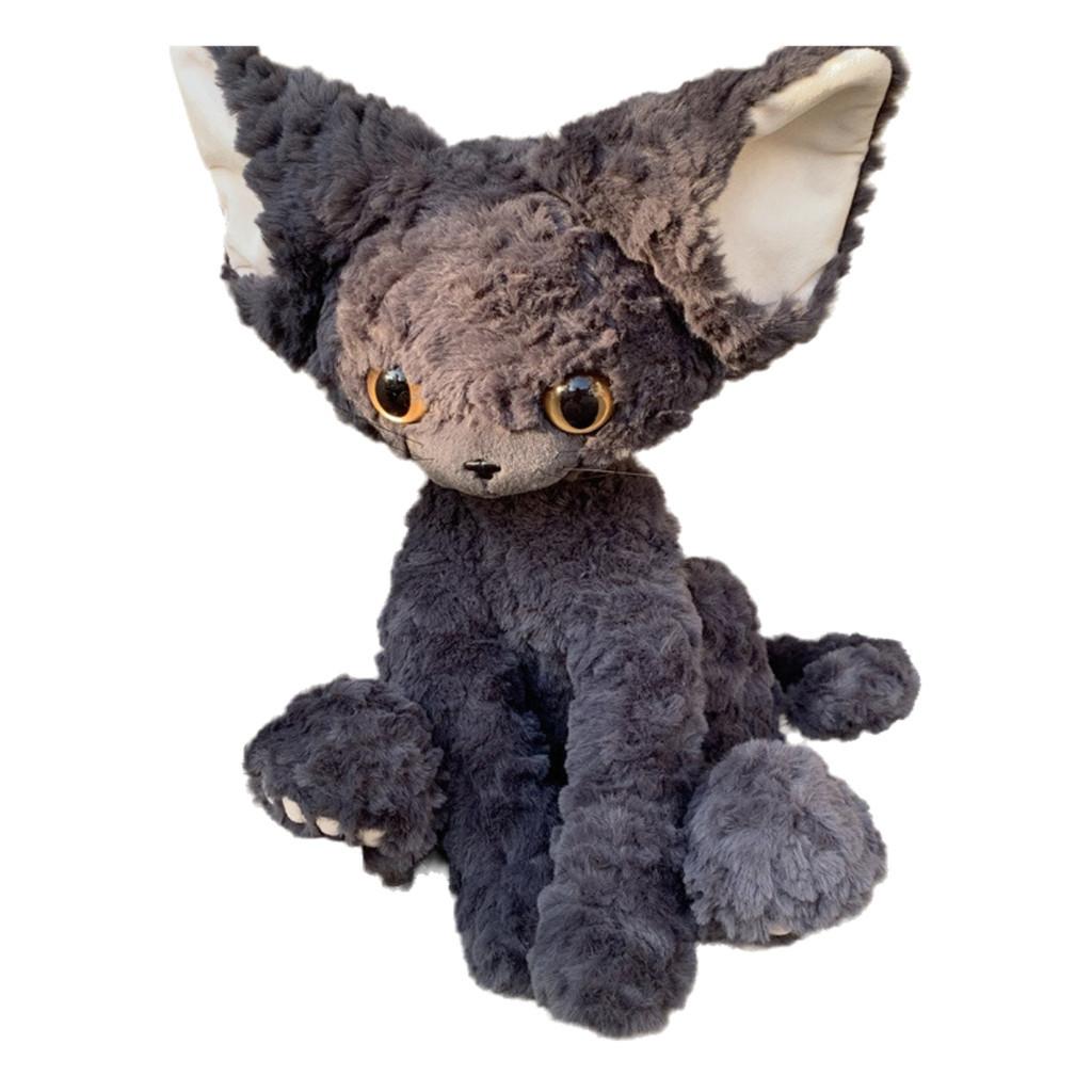 Devon Black Rex Cat Plush Toy Doll Pillows With Various Colored Eyes Girls Gift