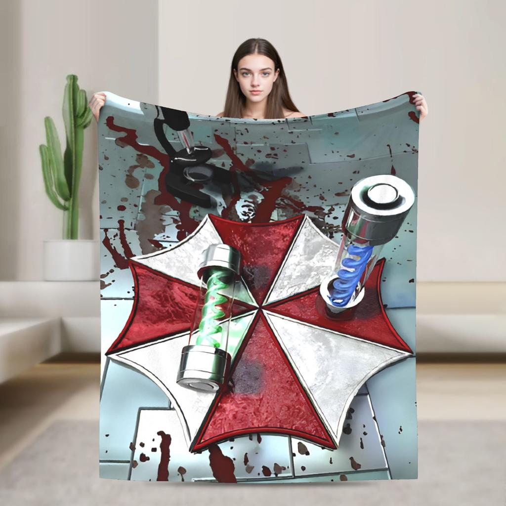 Resident Umbrella Corps Eviled Blanket Cover Fleece The Sinister Business Ultra-Soft Throw Blanket for Airplane Travel Bed Rug