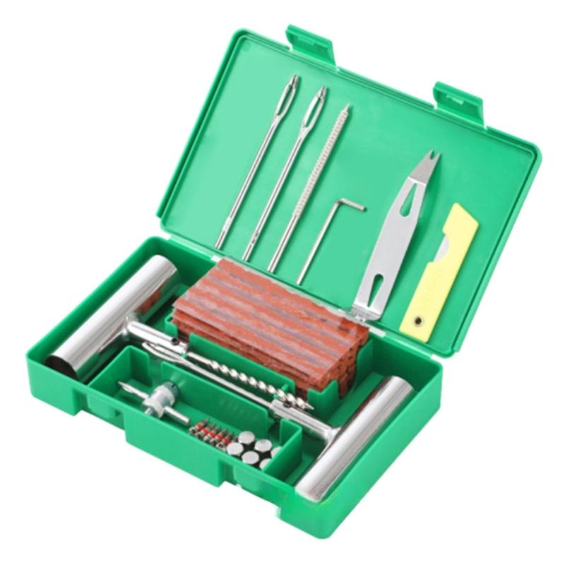 Профессиональный набор для ремонта шин, простой в использовании и портативный инструмент для ремонта автомобильных шин, 33/58 шт.