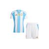 Синий детский футбольный трикотаж сборной Аргентины Месси 24/25 нового сезона, 2 шт.