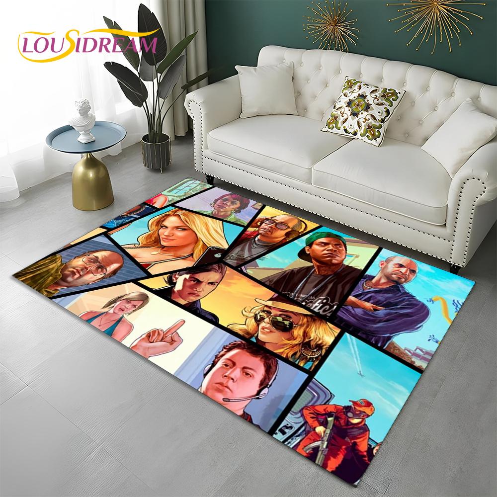 Игры Grand Theft Auto 3D GTA Игровой ковер для дома, гостиной, спальни, дивана, придверный коврик, декор, детский коврик, нескользящий коврик для пола