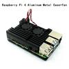Алюминиевый корпус для Raspberry Pi 4/3 с двумя вентиляторами охлаждения, металлический корпус, черный корпус для RPI Raspberry Pi 4B/3B/3B+