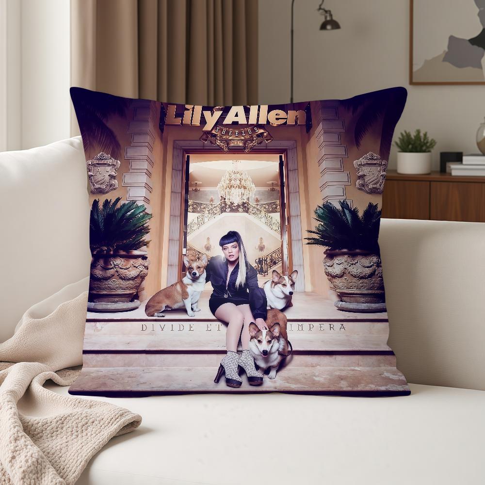 Наволочка для подушки с изображением певицы Lily Allen 'West End Girl'. Подходит для спален, гостиных, автомобилей. Домашний декор.