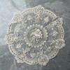Elegant Flower Embroidery Lace Table Mat for Coffee Cup 33cm Beautiful Pattern Vase Lamp Ornament