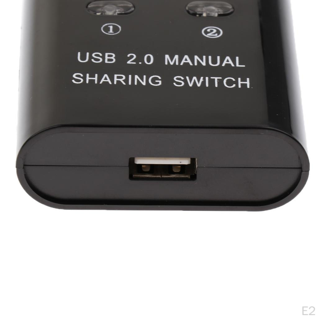 2 Ports USB 2.0 Manual Sharing For Printer
