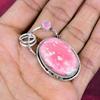 Pink Thulite & Rose Quartz Jewelry, 925 Solid Sterling Silver Pendant Handmade Gemstone Jewelry, Gifts For Wife Brand New Pendant Jewelry