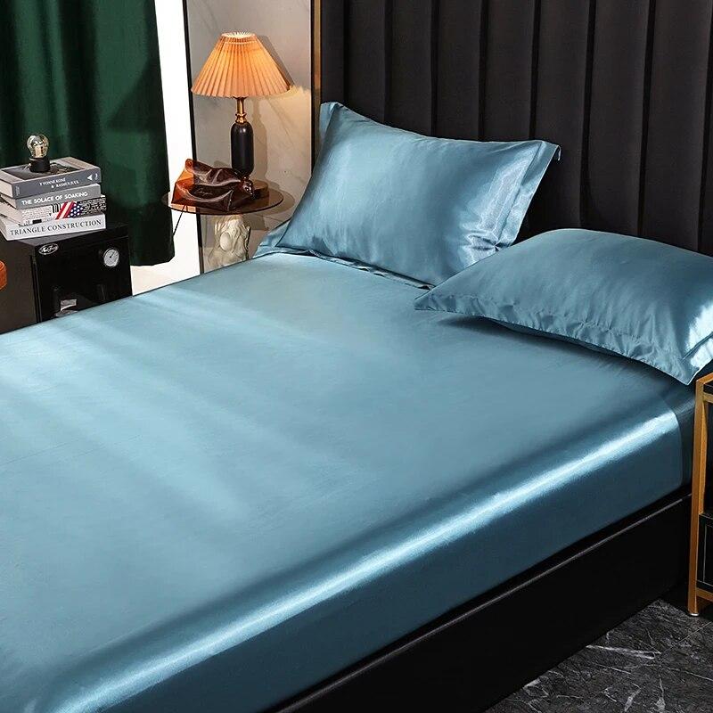 Простыня из шелка шелковицы, очень мягкая и шелковистая простыня для двуспальной кровати размера «queen-size», однотонные покрывала без наволочки