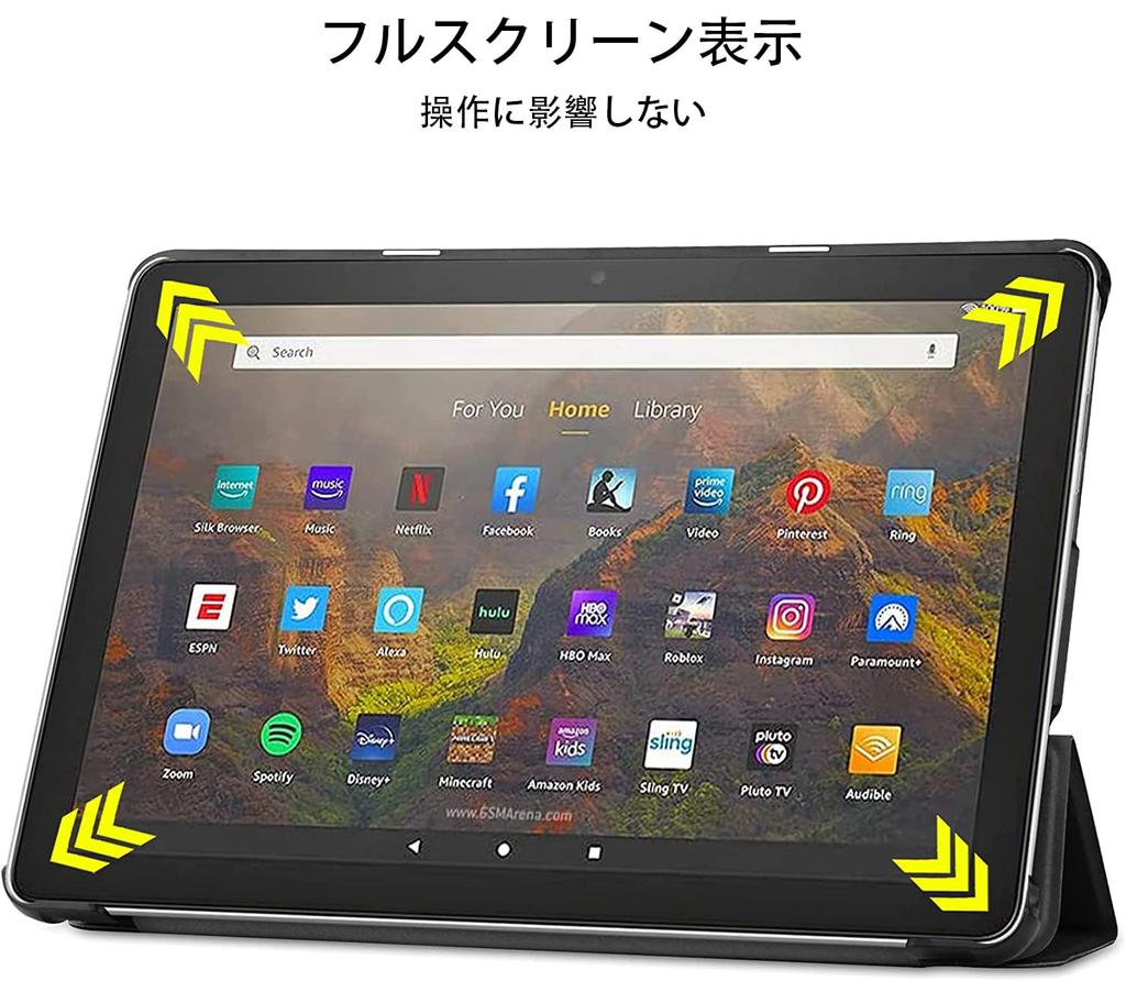 Cover for For Fire HD 10 Plus with Stand Function Protective Case for HD 10 2021 Tablet Case Cover Lightweight Thin Leather Stand Auto Sleep Function