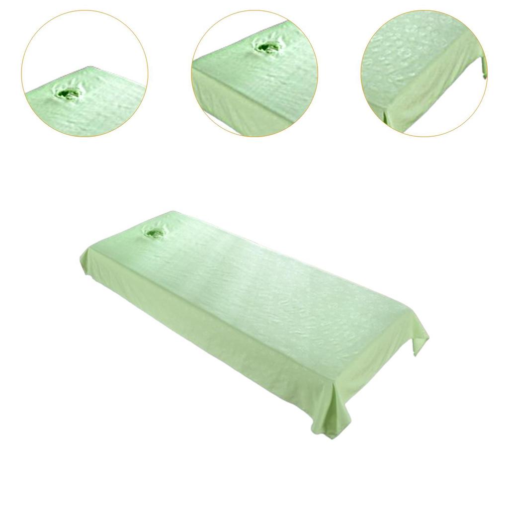 Beauty Bed Sheet with Hole Polyester Reusable Massage Bed Cover Tools Accessories for Beauty Massage Couch Salon Table Hotel Men