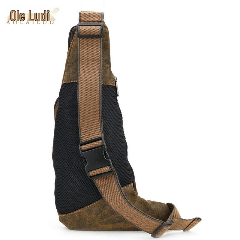 Ретро Холщовая Сумка-Кроссбоди Полумесяц - Мужская Нагрудная Сумка Большой Вместимости