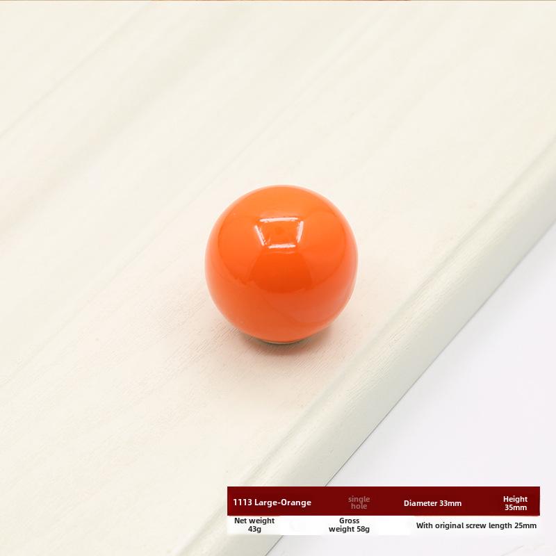 Круглая цветная керамическая дверная ручка для шкафов, гардеробов и ящиков