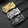 Elegant High-End Automatic Buckle Leather Belt – Versatile European & American Style for Men