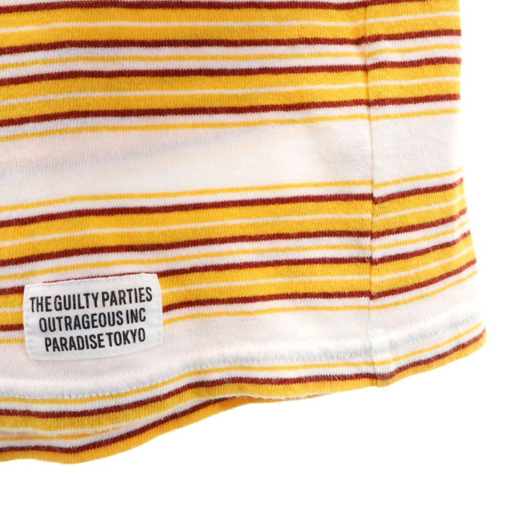 WACKO MARIA Сделано в Японии Футболка с коротким рукавом в полоску Мужская Б/у