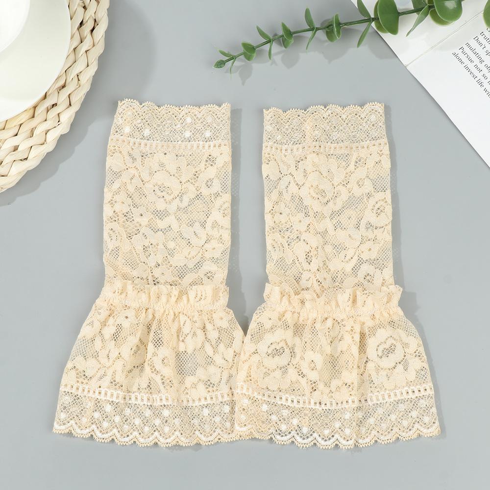 Decorative Gloves Arm Cover Lace Cuffs Ruffles Elbow Sleeve Fake Sleeve Detachable Sleeve Cuffs