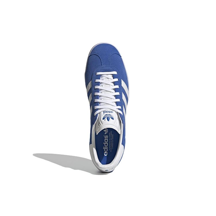 adidas Кроссовки унисекс Gazelle сине-белые облачно-белые золотисто-металлические GX2207