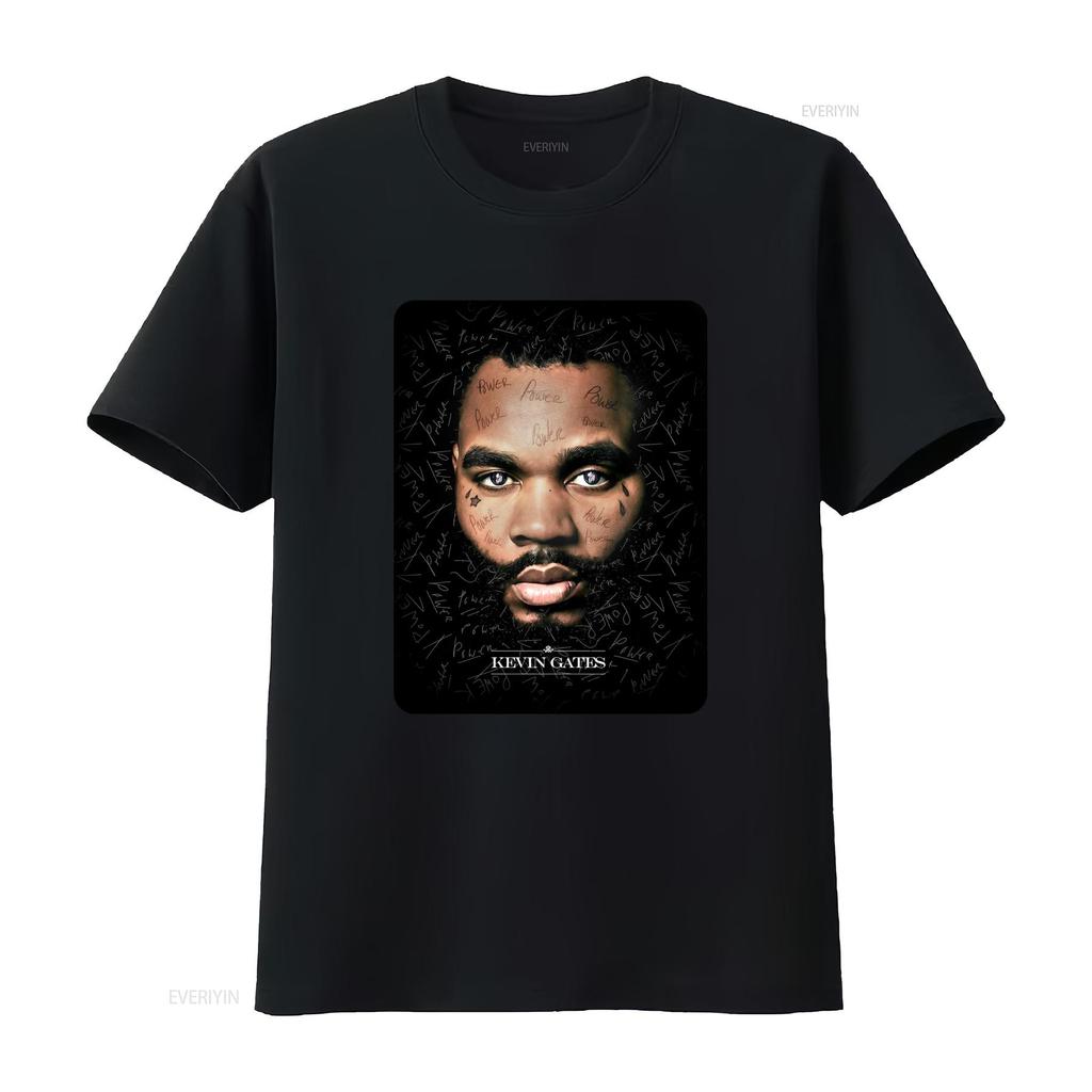 Hip Hop Rapper Kevin Gates Streetwear Print Casual T Shirt vintage Washed Slightly Top For Everyday Wear Comfortable