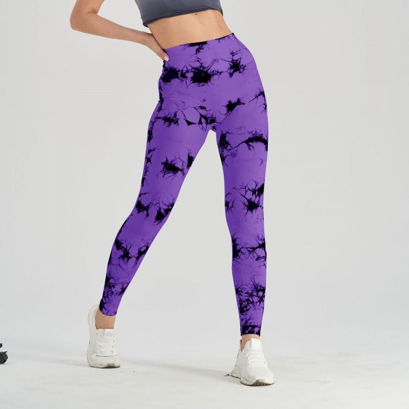 Womens Tie Dye Yoga Pants High Waist Tummy Control Butt Lifting Workout Leggings Seamless Naked Feel Gym Tights