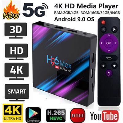 Четырехъядерный медиа плеер 2.4G 4K Android 9.0 HD TV