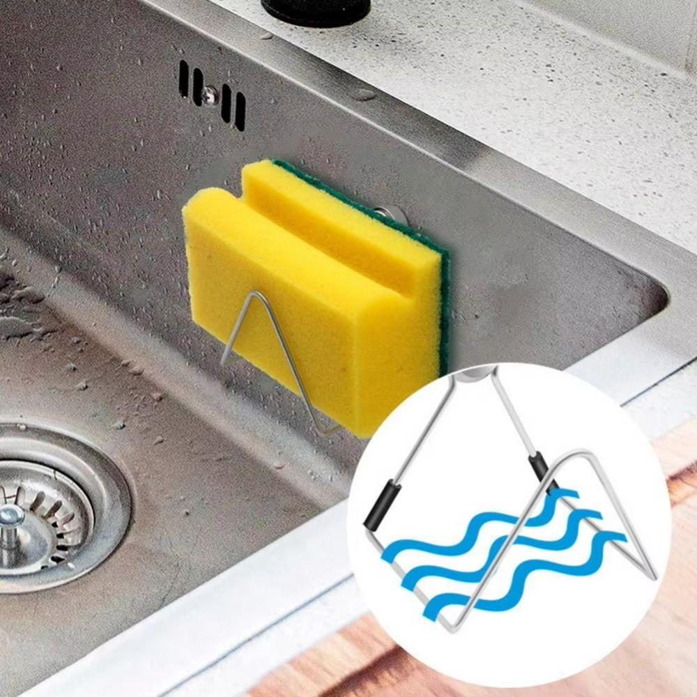 Waterproof Magnetic Sponge Holder Stainless Steel Sponge Hanging Bracket Kitchen Accessories