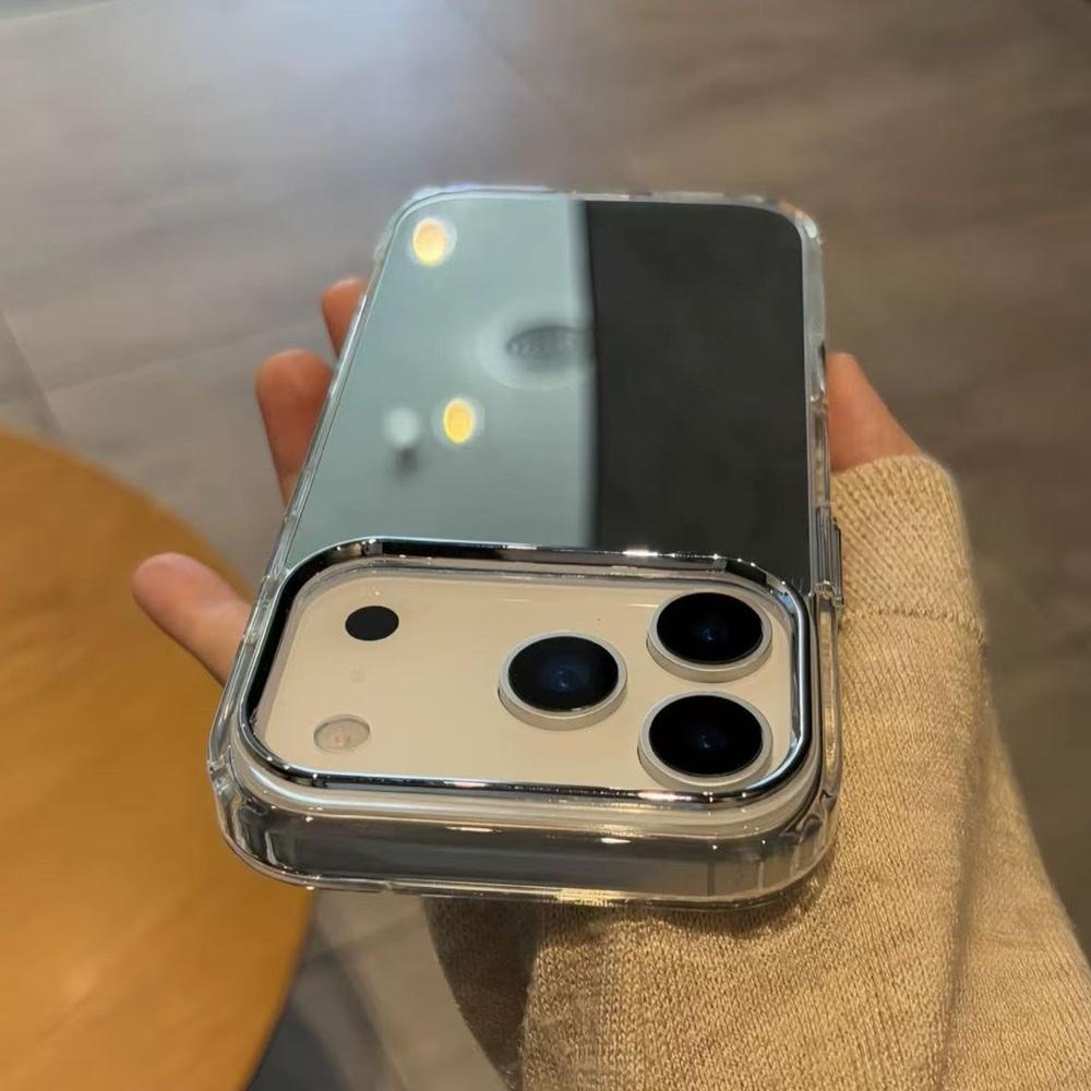 Высококачественный Чехол для Телефона со Зеркалом для Макияжа для iPhone 17 Air 16 15 14 13 12 11 Pro Max Plus X XS XR Покрытие Акриловый Ударопрочный Чехол