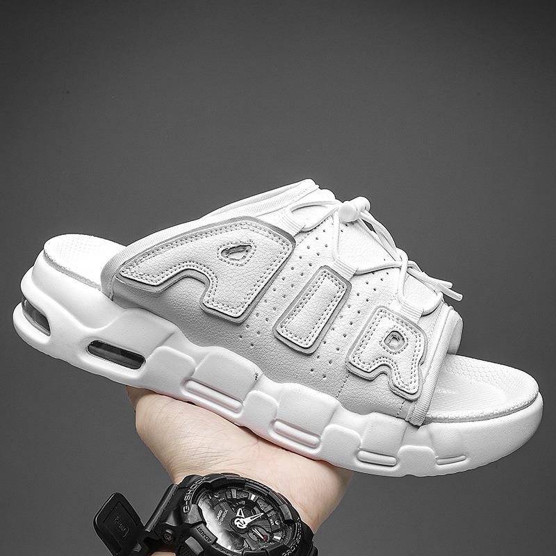 Модные роскошные мужские тапочки Модные повседневные спортивные тапочки Тапочки на толстой подошве с воздушной подушкой для мужчин Летние пляжные сандалии Дизайнерские шлепанцы