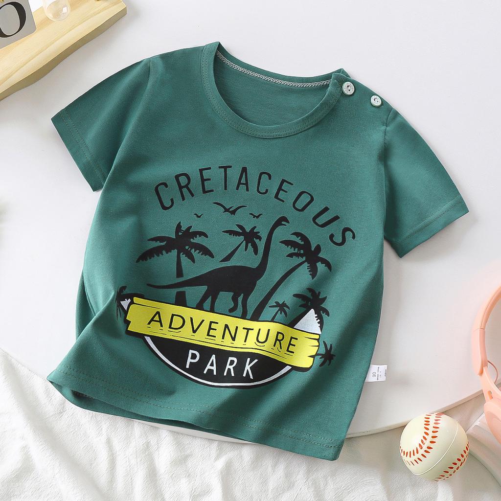 Children's Short Sleeve Pure Cotton Summer New Boy's T-shirt Baby Cartoon Girl Short Sleeve Korean Version of Top for Children