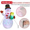 Christmas Inflatable Snowman 1.5m LED Illuminated Light Lantern Model Colorful Rotate Airblown Dolls Toys for Home Party Decor