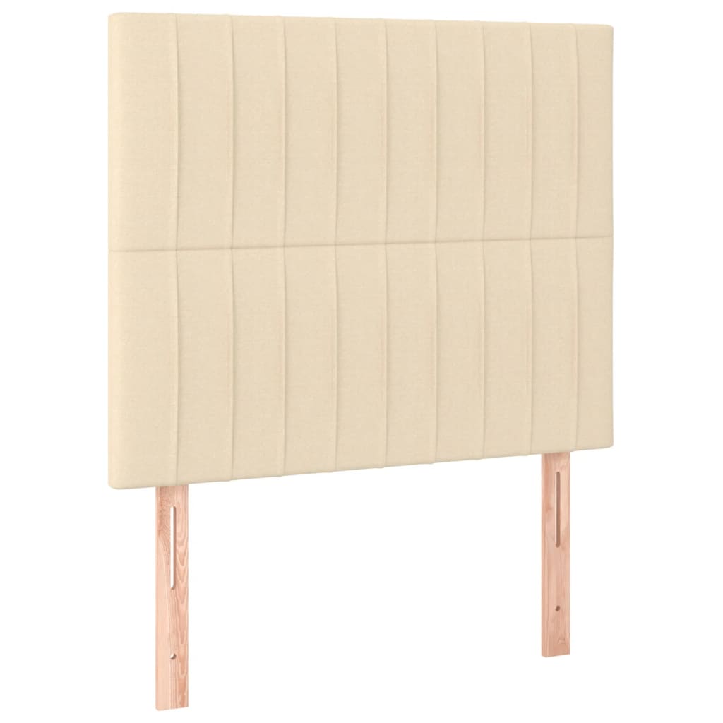 Headboard Cream 80 x 5 x 118 128 cm Fabric