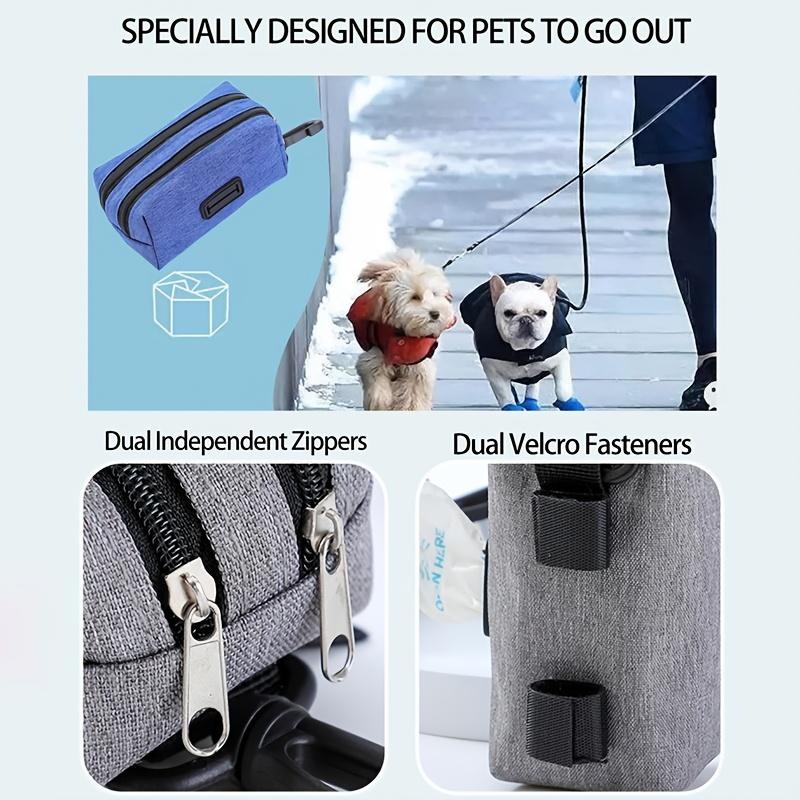 Portable Dog Training Snack Bag - Wear-Resistant Fabric Poop Bag Holder for Leash