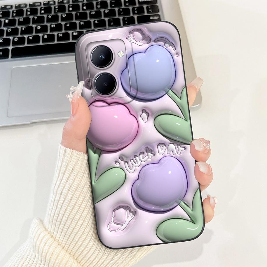 For Realme 10 Pro Plus Case Fashion Flower Matte Silicone Soft Phone Cover For Realme 10 Pro Realme10 Funda Cases RMX3630 Bumper
