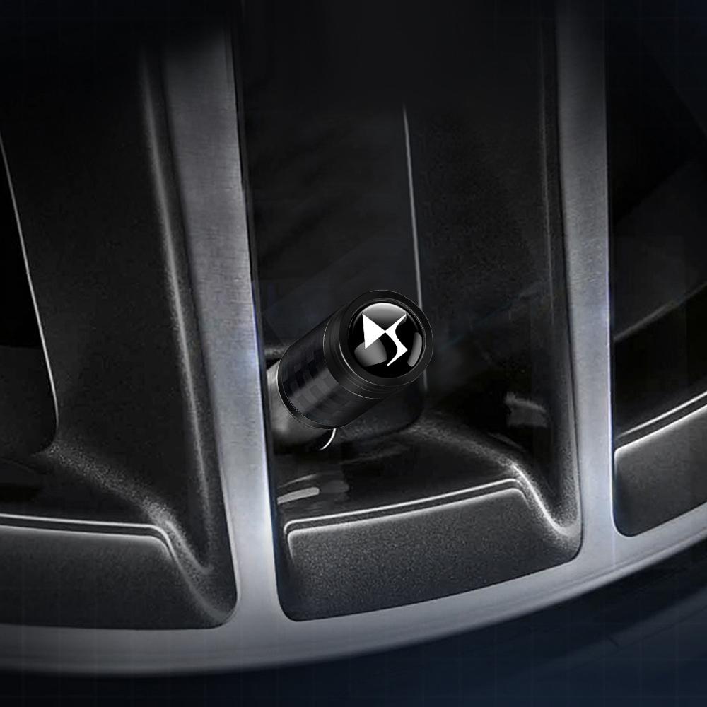 4Pcs Carbon Fiber Car Wheel Tire Valve Stem Air Cap For Citroen C4 C3 C5 C2 Berlingo C-Elysee C4-Picasso C4-Aircross DS