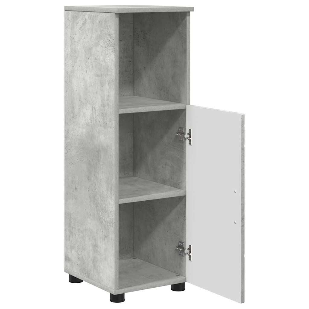 Bathroom Furniture Set 3 pcs Concrete Grey Plywood and Metal