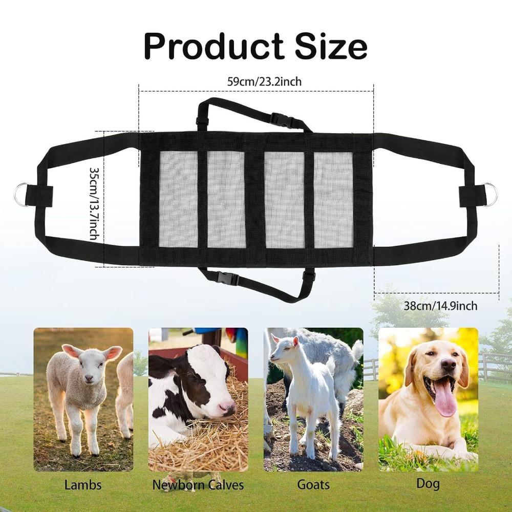 Adjustable Calf Sling Breathable Mesh Hanging Weight Sling Durable Goat Harness  Newborn Livestock