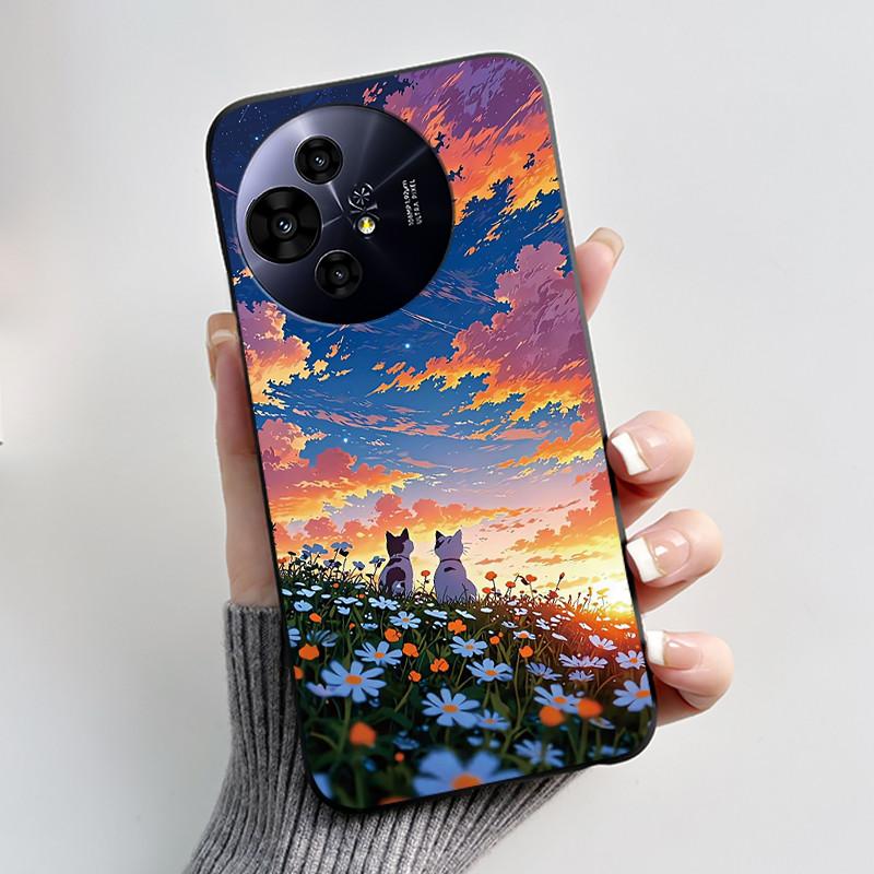 Чехол для TCL 50 NxtPaper 5G / 50 Pro NxtPaper 5G Чехол Роскошный Дракон Милый Крутой Мальчики Девочки Черный Матовый Мягкий Силикон Задняя Крышка