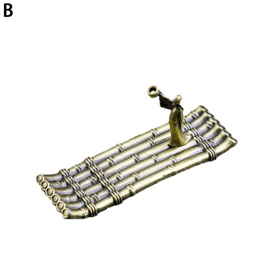 Курильница креативной формы, термостойкая курильница из цинка и сандалового дерева, металлическое украшение для дома