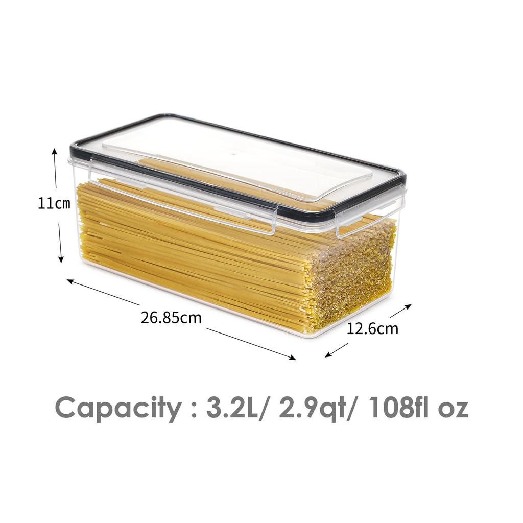 Желаемый контейнер для хранения, мерный стаканчик для макаронных изделий с этикеткой, герметичный контейнер, пластиковый контейнер для сухих продуктов, коробка, кухонный ящик для хранения x 15 x 11 см