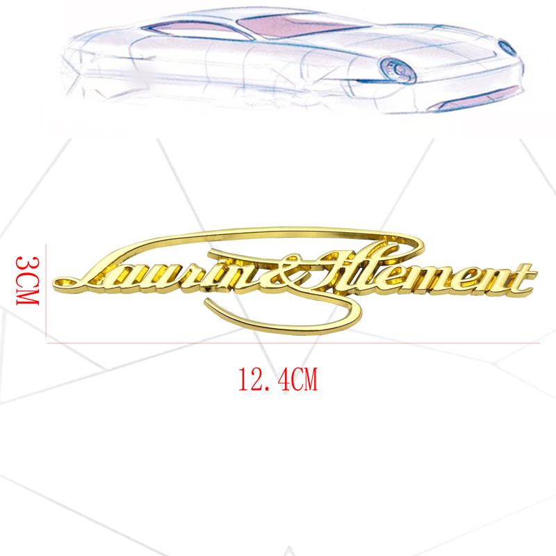 3D металлический логотип Laurin & Klement наклейка на задний багажник автомобиля эмблема значок для MK2 Kamiq Fabia Rapid Yaris Kodiaq Octavia Superb Scala