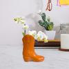 Мини Ковбойские Сапоги Ваза Орнамент Смола Фигурка Статуя Скульптура Подставка для Цветов Контейнер Настольное Украшение Декоративная Цветочная Ваза для Растений