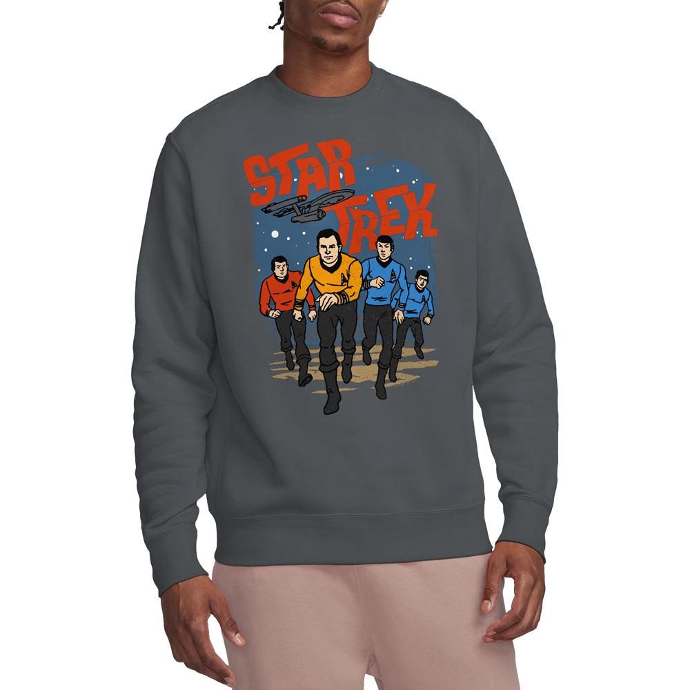 Star Trek Unisex Adult Run Forward Sweatshirt
