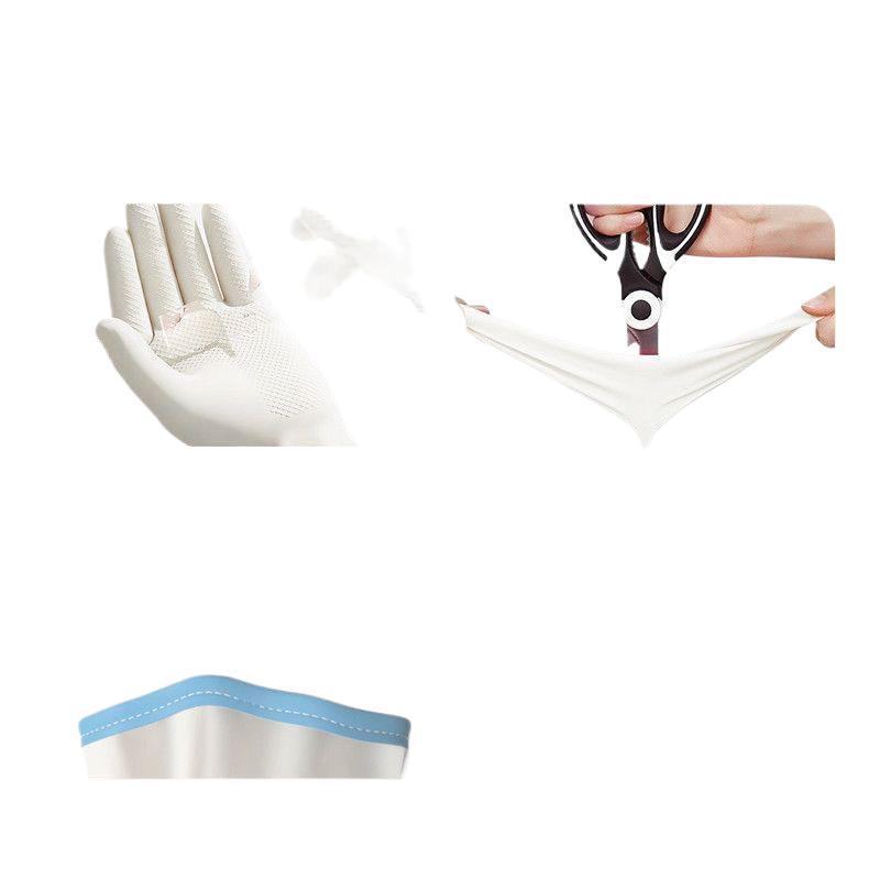 Women's Waterproof Nitrile Rubber Dishwashing Gloves - Durable, Thick, and Ideal for Kitchen and Household Cleaning.