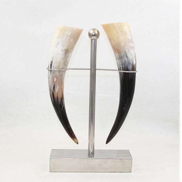 Natural Genuine Horn Ornaments Single Yellow Single Horn of Africa